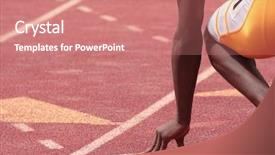  Presentation with personal - Beautiful presentation theme featuring relay race - personal best backdrop and a coral colored foreground