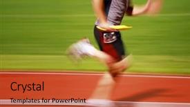  Presentation with baton - Presentation design with relay race - running the baton motion blur background and a red colored foreground