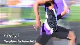  Presentation with blur - PPT theme enhanced with relay race motion blur background and a gray colored foreground