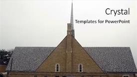  Presentation with roman catholic - Cool new presentation theme with church on a gloomy day backdrop and a  colored foreground
