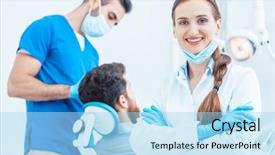 Presentation with surgical dental - PPT layouts enhanced with reliability - portrait of a happy background and a light blue colored foreground