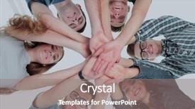  Presentation with diversity students friends happiness concept - Presentation design consisting of reliability a team of student background and a gray colored foreground