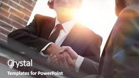  Presentation with mortgage partners - Cool new theme with reliability management - handshake reliable partners backdrop and a dark gray colored foreground