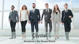  Presentation with lobby - PPT layouts consisting of reliability management - successful business walking background and a lemonade colored foreground