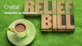  Presentation with vintage paper - Colorful slide deck enhanced with relief-bill-word-abstract backdrop and a tawny brown colored foreground