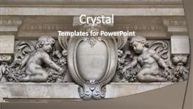  Presentation with paris for birthday - Slide deck enhanced with relief medallion and two cherub background and a gray colored foreground