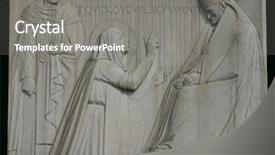  Presentation with rome - PPT theme featuring relief saint catherine of siena rome background and a gray colored foreground