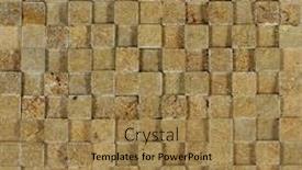  Presentation with mosaic - Slide deck consisting of relief stone mosaic texture background and a coral colored foreground