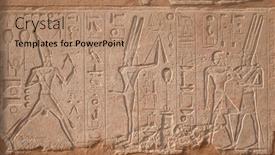  Presentation with karnak - Slides with reliefs-detail-of-the-red background and a coral colored foreground