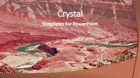  Presentation with grand canyon - Theme enhanced with reliefs of grand canyon background and a coral colored foreground