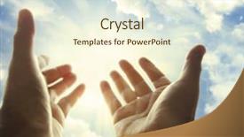  Presentation with religion - Slide deck enhanced with religion - hands reaching for the sky background and a cream colored foreground