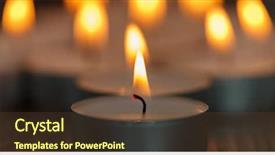  Presentation with candles - Slide set consisting of religion - many small burning candles background and a tawny brown colored foreground