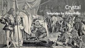  Presentation with journal - Amazing theme having sacrament baptism - old illustration of priest christening backdrop and a gray colored foreground