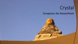  Presentation with clipart buddha - Beautiful PPT theme featuring religion content - small buddha statue backdrop and a  colored foreground