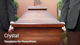  Presentation with funeral - PPT layouts consisting of religion death and dolor - funeral background and a tawny brown colored foreground