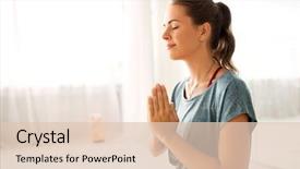  Presentation with faith - Slides consisting of religion faith and people concept background and a lemonade colored foreground