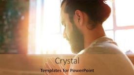  Presentation with faith - Cool new presentation design with religion-faith-and-people-concept backdrop and a coral colored foreground