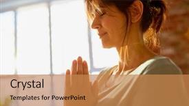  Presentation with harmony - Slides consisting of religion faith harmony and people background and a coral colored foreground