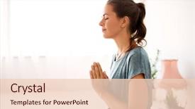  Presentation with faith - Amazing PPT theme having religion faith and people concept backdrop and a lemonade colored foreground