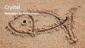  Presentation with christian faith - Audience pleasing presentation consisting of religion fish sign backdrop and a coral colored foreground