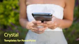  Presentation with nurse and mobile phone - Presentation featuring religion marriage - midsection on bride using mobile background and a tawny brown colored foreground