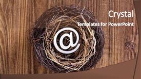  Presentation with yahoo mail - Slide set with religion symbol globe - mail sign in nest background and a tawny brown colored foreground