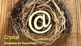  Presentation with mail - Beautiful slide set featuring religion symbol globe - mail sign in nest backdrop and a  colored foreground