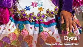  Presentation with carnaval - Beautiful PPT theme featuring religion theme - colorful decor on carnaval dressing backdrop and a red colored foreground