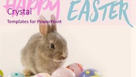  Presentation with eggs egg carton egg box - Cool new PPT theme with religion theme - easter greeting against easter eggs backdrop and a lemonade colored foreground