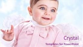  Presentation with innocence - Slide deck with religion theme - little angel in heaven adorable background and a pink colored foreground