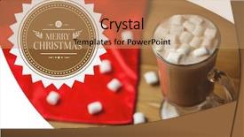  Presentation with merru christmas - Audience pleasing slide deck consisting of religion theme - merry christmas greetings with coffee backdrop and a coral colored foreground