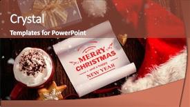  Presentation with falling snow - Slides having religion theme - snow falling against blank paper background and a tawny brown colored foreground