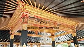  Presentation with javanese - Amazing PPT theme having religion theme - tradition javanese ceiling in yogyakarta backdrop and a gold colored foreground