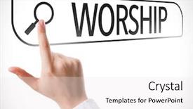  Presentation with worship - Slides having religion theme - worship written in search bar background and a white colored foreground