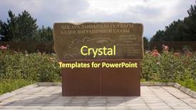  Presentation with border - Cool new presentation theme with religions globe - monument border stone kyrgyzstan architecture backdrop and a tawny brown colored foreground