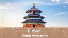  Presentation with heaven - PPT theme enhanced with religious - beijing china at the historic background and a coral colored foreground