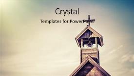  Presentation with symbol - PPT theme consisting of religious - faith cross symbol concept image background and a soft green colored foreground