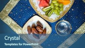  Presentation with fast food healthy - Beautiful PPT layouts featuring religious - fresh mixed fruit and sweet backdrop and a ocean colored foreground