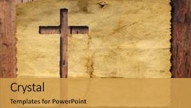  Presentation with designs - Slide deck with religious - high resolution christian cross cut background and a yellow colored foreground