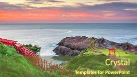  Presentation with japan - Amazing presentation having religious - motonosumi inari shrine in yamaguchi backdrop and a tawny brown colored foreground