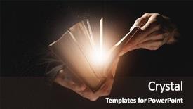  Presentation with religious bible - Amazing slide deck having religious - priest with old bible backdrop and a tawny brown colored foreground