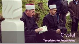  Presentation with islamic book - PPT theme having religious - quran holy book reading background and a wine colored foreground