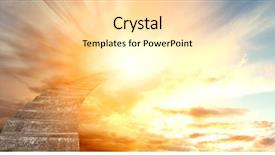  Presentation with stairway - Beautiful slides featuring religious - stairway leading up to bright backdrop and a blonde colored foreground