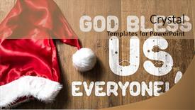  Presentation with everyone - Beautiful slides featuring religious 2016 - god bless us everyone written backdrop and a coral colored foreground