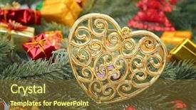  Presentation with religious advent - Amazing PPT layouts having religious advent - christmas decorations backdrop and a tawny brown colored foreground