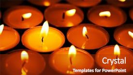  Presentation with candles - Cool new presentation theme with religious advent - close up view backdrop and a tawny brown colored foreground