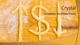  Presentation with religious advent - Slide deck with religious advent - dollar sign and arrows made background and a yellow colored foreground