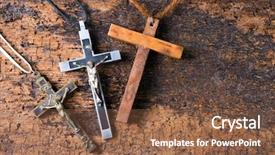  Presentation with nuns - Beautiful presentation featuring liturgy - religious antique crosses metal backdrop and a tawny brown colored foreground