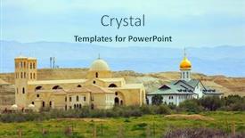  Presentation with baptism - PPT layouts featuring religious-buildings-on-the-israeli background and a cool aqua colored foreground