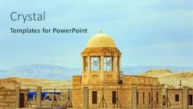  Presentation with baptism - PPT theme consisting of religious-buildings-on-the-israeli background and a cool aqua colored foreground